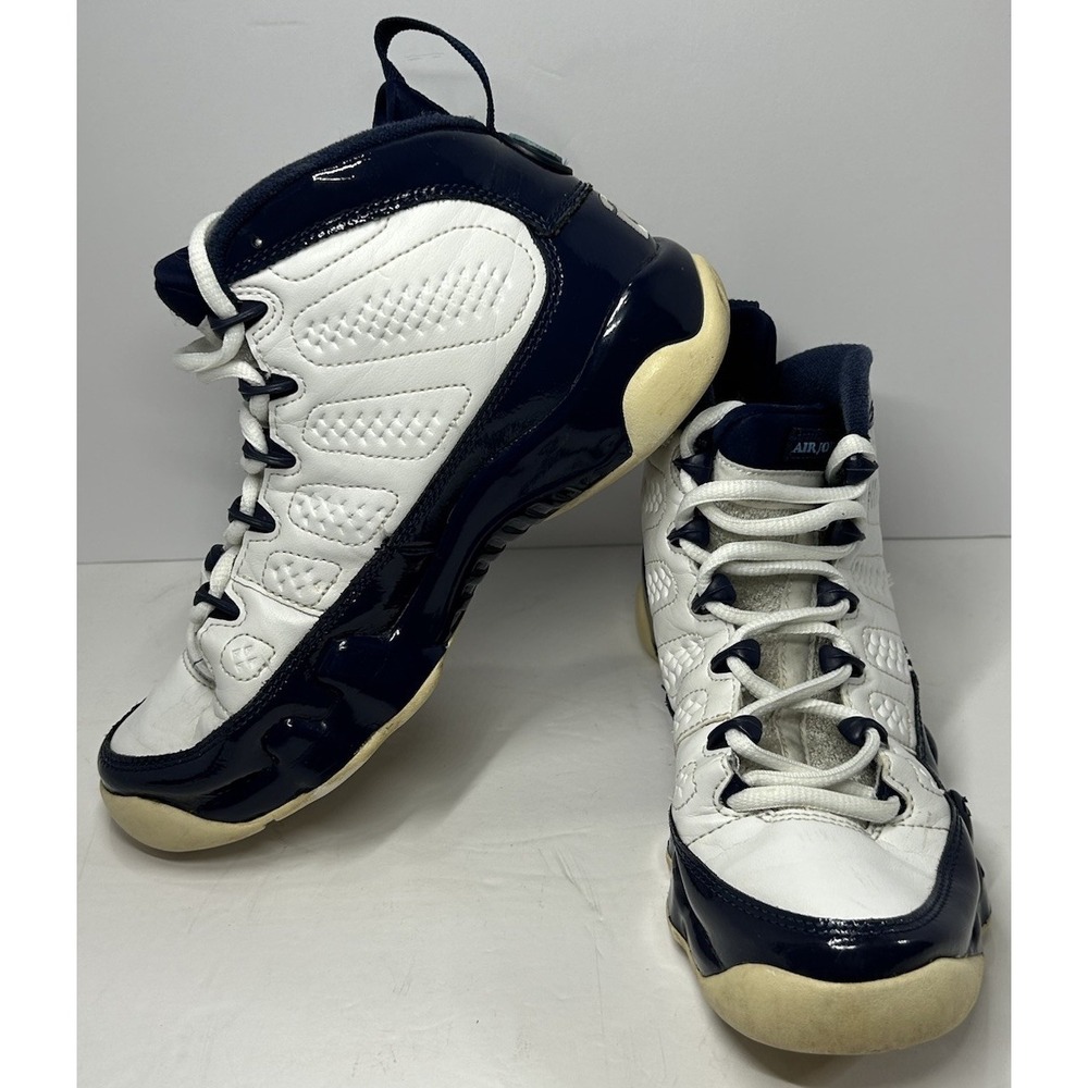 Nike Air Jordan 9 IX Retro UNC Pearl Blue White Shoes 401811-145 Sz 5Y Women's 7